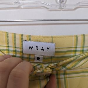 Wray Pants Yellow/ lime green plaid pattern